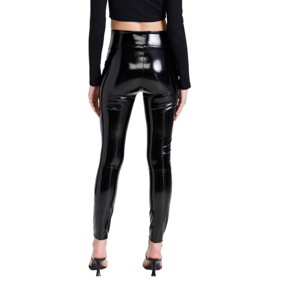 SPANX Faux Patent Leather Leggings XS NWT - Picture 3 of 11